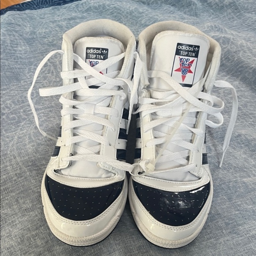 Adidas Women's Top Ten High-Tops - White and Black.NWOT!!
